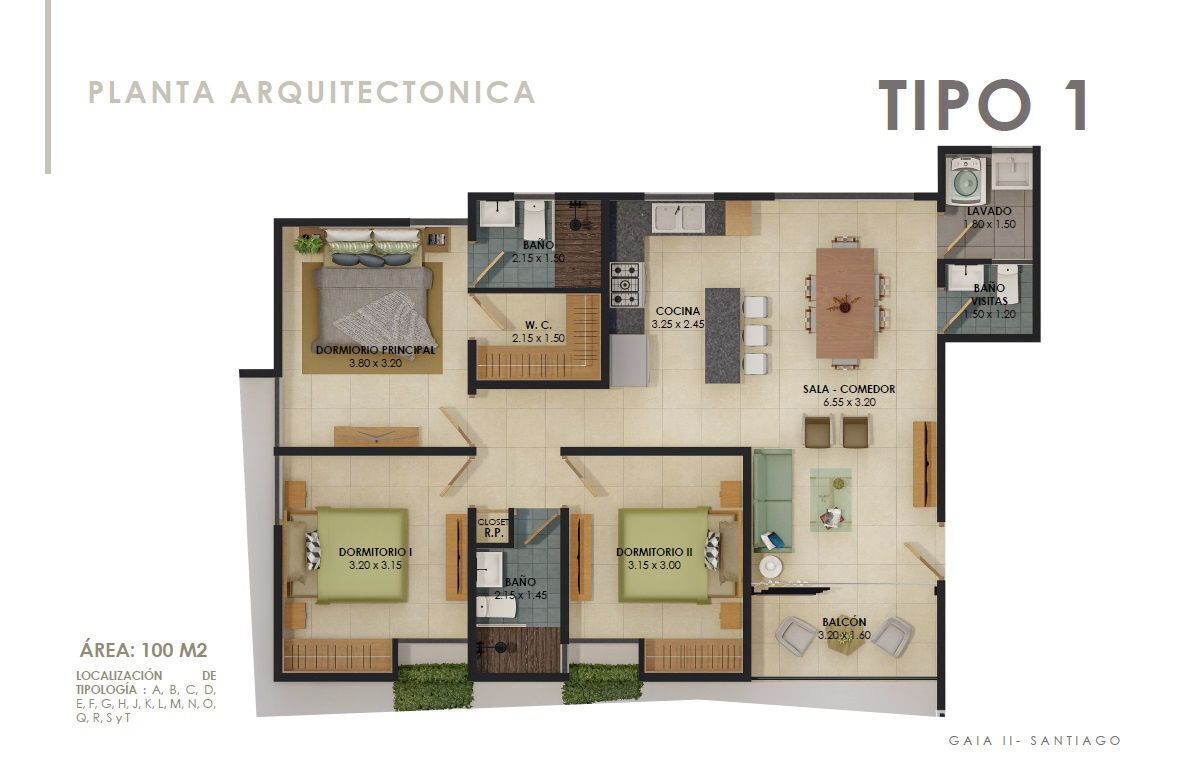 Gaia Residences II - apartamentos tipo 1